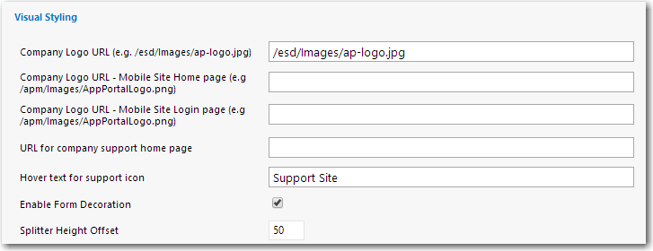visual styling for logo